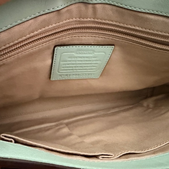 COACH Aqua Saddle Bag Purse with Tassel and Hangtag - Picture 6 of 6